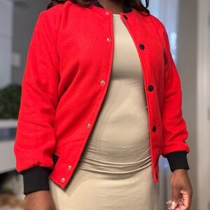 Future Collective Red Bomber Jacket